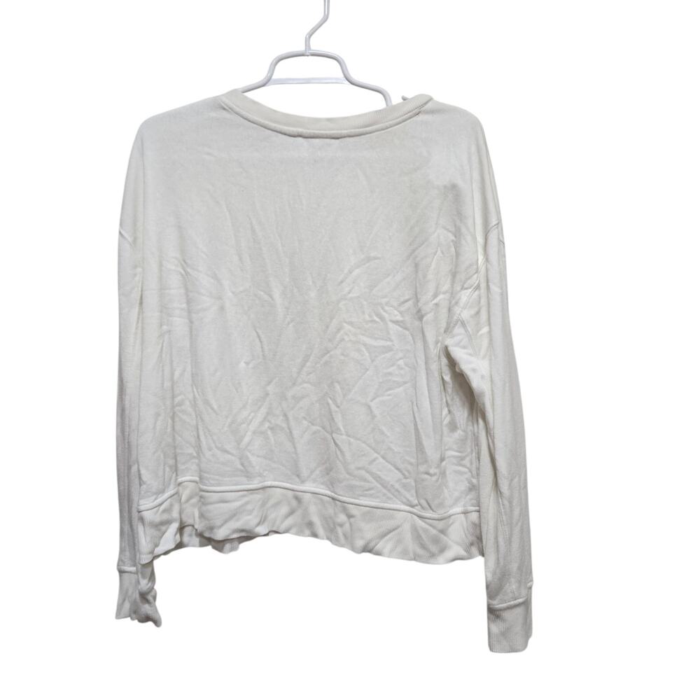 Jane Delancey Cherry Heart Graphic Sweatshirt Large Ivory Red - Picture 2 of 10